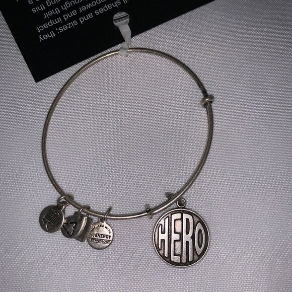 NEW Alex and Ani Charity by Design Hero Bracelet - Silver Toned Adjustable Size - Picture 1 of 7